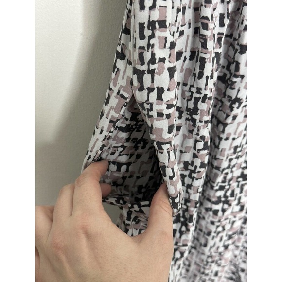 BCBG MAX AZRIA Women’s Gray Silk Bow Jersey Short Sleeve Dress Size Large - Picture 3 of 7